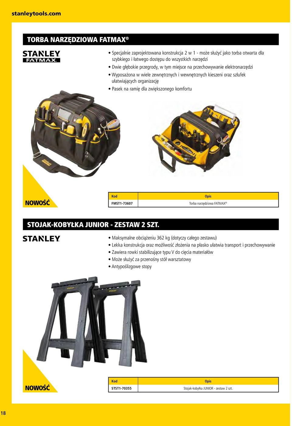 FMST1-73607 Torba narzędziowa FATMAX STOJAK-KOBYŁKA JUNIOR - ZESTAW 2 SZT.