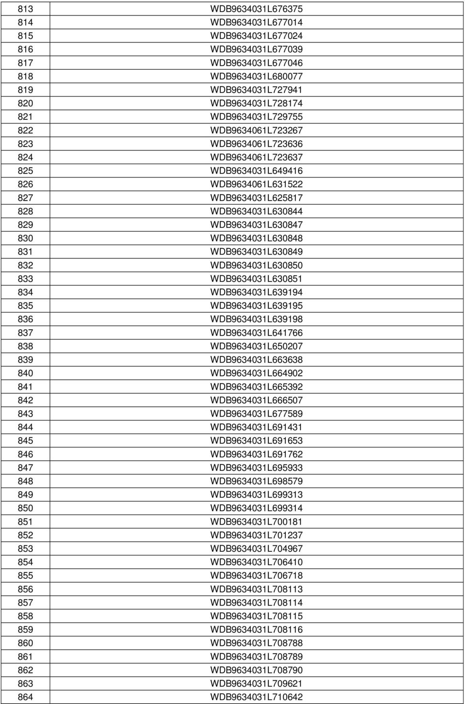 831 WDB9634031L630849 832 WDB9634031L630850 833 WDB9634031L630851 834 WDB9634031L639194 835 WDB9634031L639195 836 WDB9634031L639198 837 WDB9634031L641766 838 WDB9634031L650207 839 WDB9634031L663638