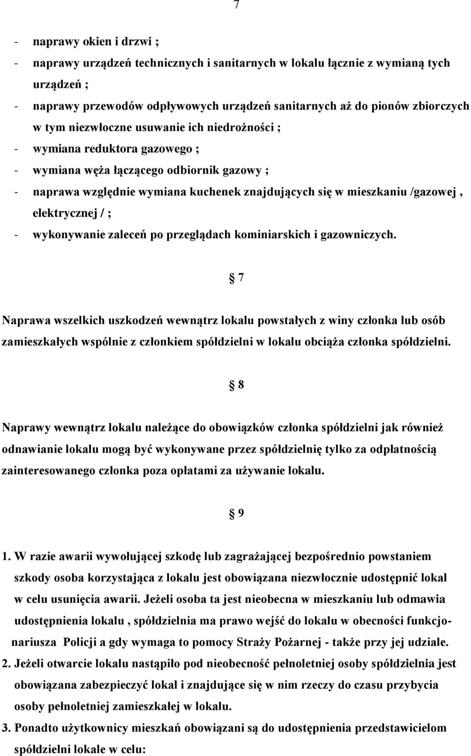 elektrycznej / ; - wykonywanie zaleceń po przeglądach kominiarskich i gazowniczych.