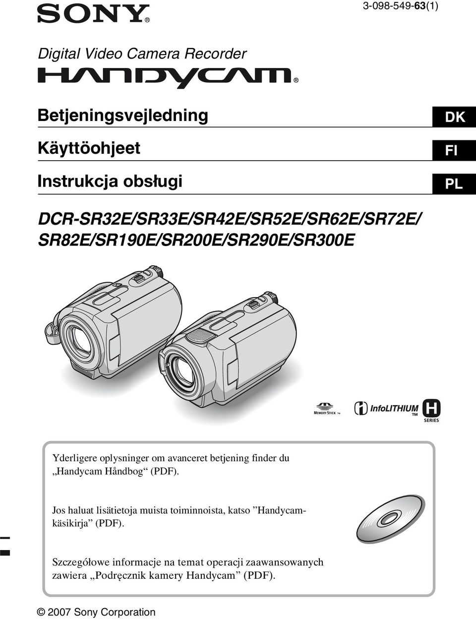 betjening finder du Handycam Håndbog (PDF).