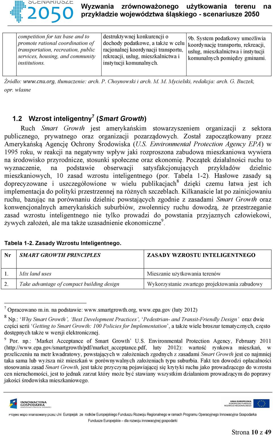 System podatkowy umożliwia koordynację transportu, rekreacji, usług, mieszkalnictwa i instytucji komunalnych pomiędzy gminami. Źródło: www.cnu.org, tłumaczenie: arch. P. Choynowski i arch. M.