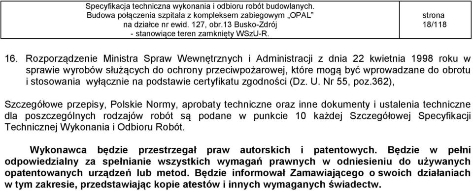 wyłącznie na podstawie certyfikatu zgodności (Dz. U. Nr 55, poz.