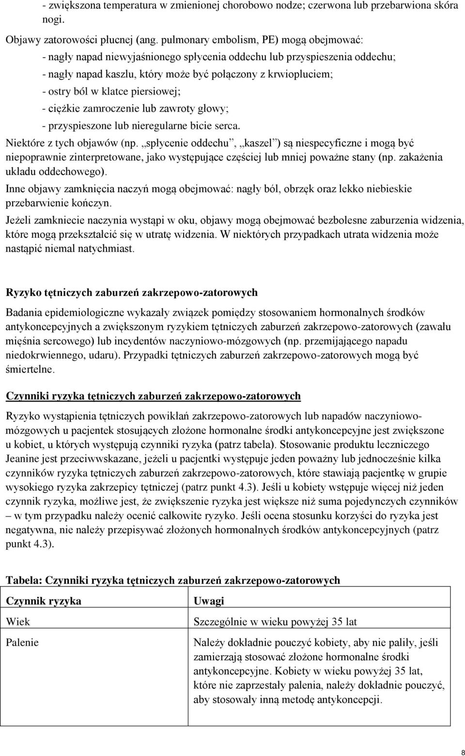 piersiowej; - ciężkie zamroczenie lub zawroty głowy; - przyspieszone lub nieregularne bicie serca. Niektóre z tych objawów (np.