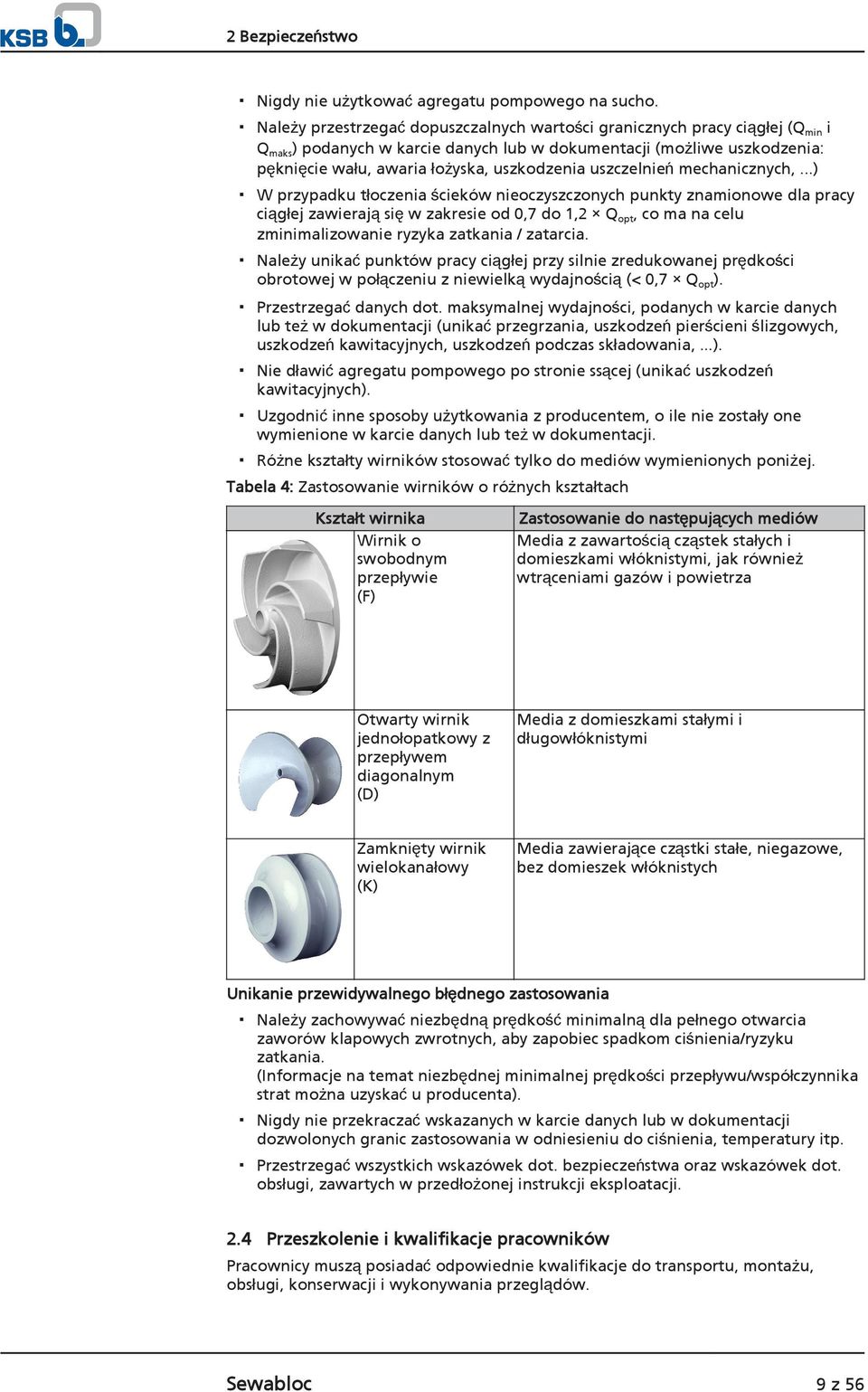 uszczelnień mechanicznych,.