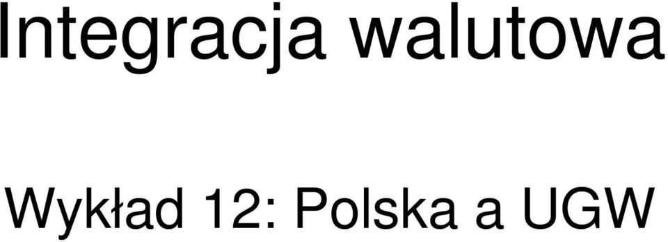 Wykład 12: