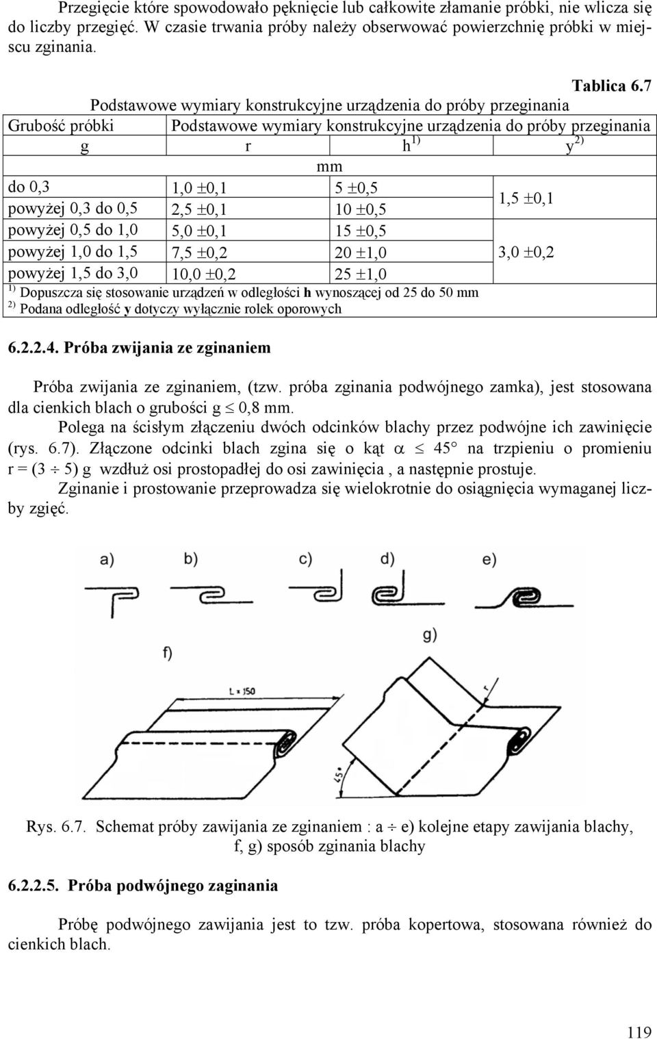 do 0,5 2,5 ±0,1 10 ±0,5 1,5 ±0,1 powyżej 0,5 do 1,0 5,0 ±0,1 15 ±0,5 powyżej 1,0 do 1,5 7,5 ±0,2 20 ±1,0 3,0 ±0,2 powyżej 1,5 do 3,0 10,0 ±0,2 25 ±1,0 1) Dopuszcza się stosowanie urządzeń w