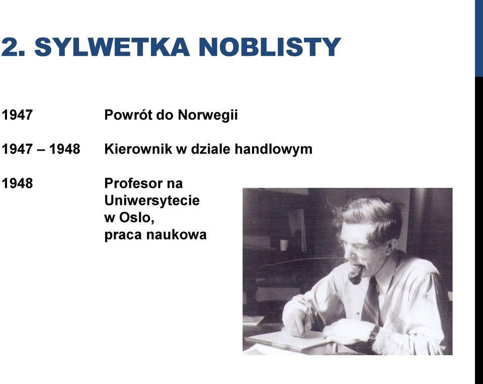 dziale handlowym 1948 Profesor na