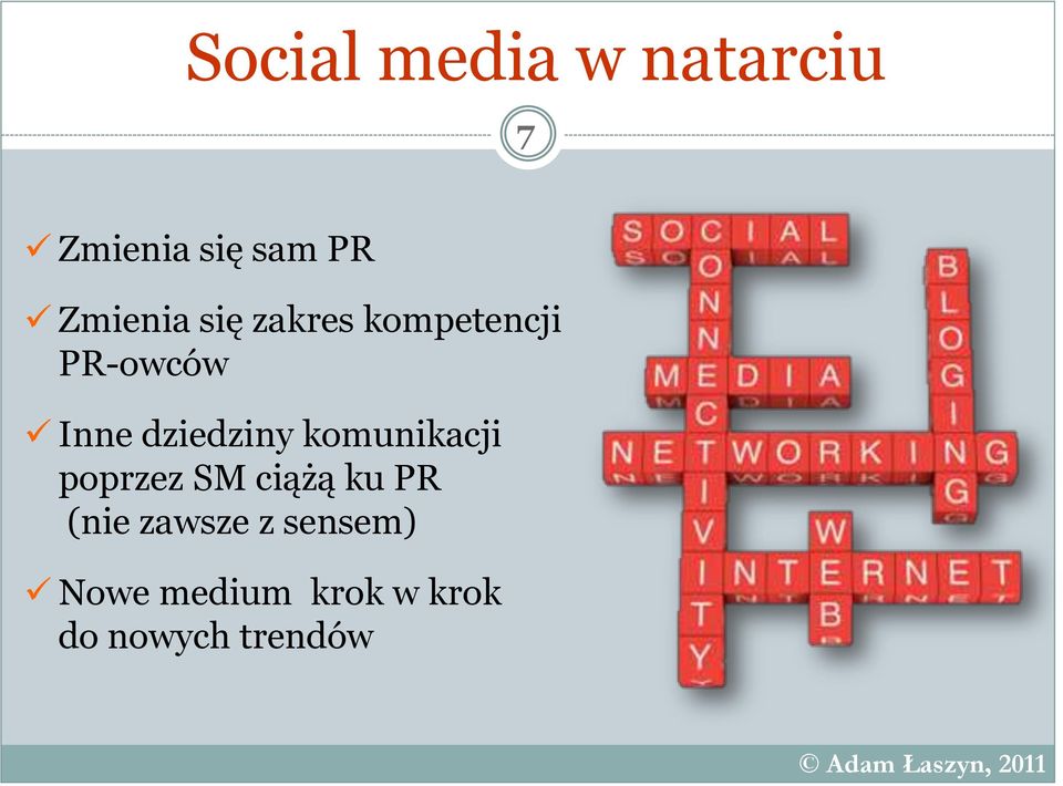 dziedziny komunikacji poprzez SM ciążą ku PR (nie