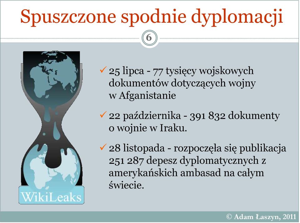 832 dokumenty o wojnie w Iraku.