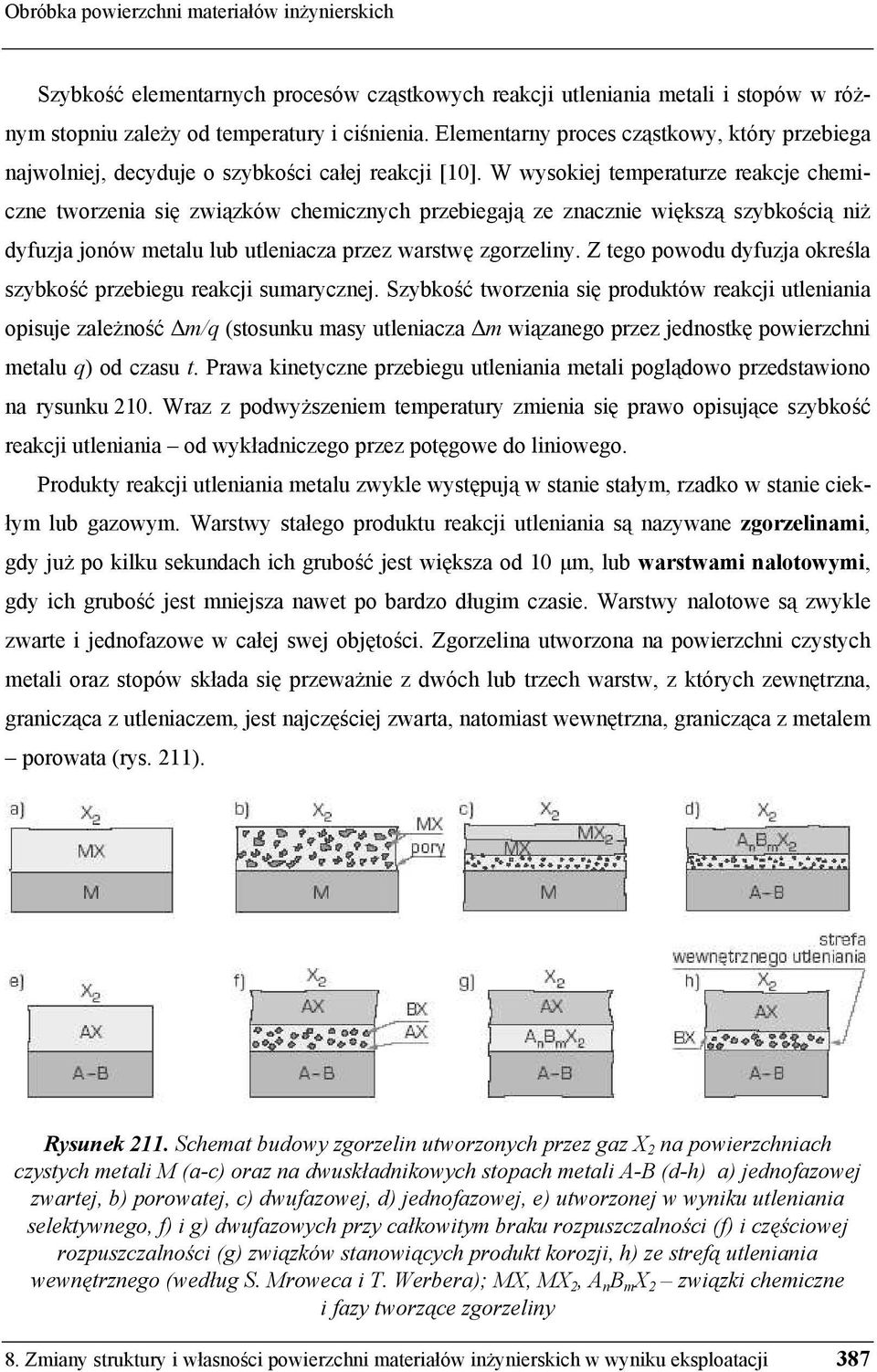 W wysokiej temperaturze reakcje chemiczne tworzenia si zwi zków chemicznych przebiegaj ze znacznie wi ksz szybko ci ni dyfuzja jonów metalu lub utleniacza przez warstw zgorzeliny.