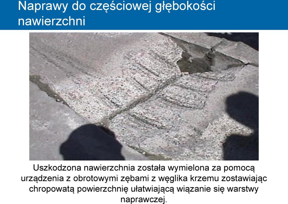 obrotowymi zębami z węglika krzemu zostawiając