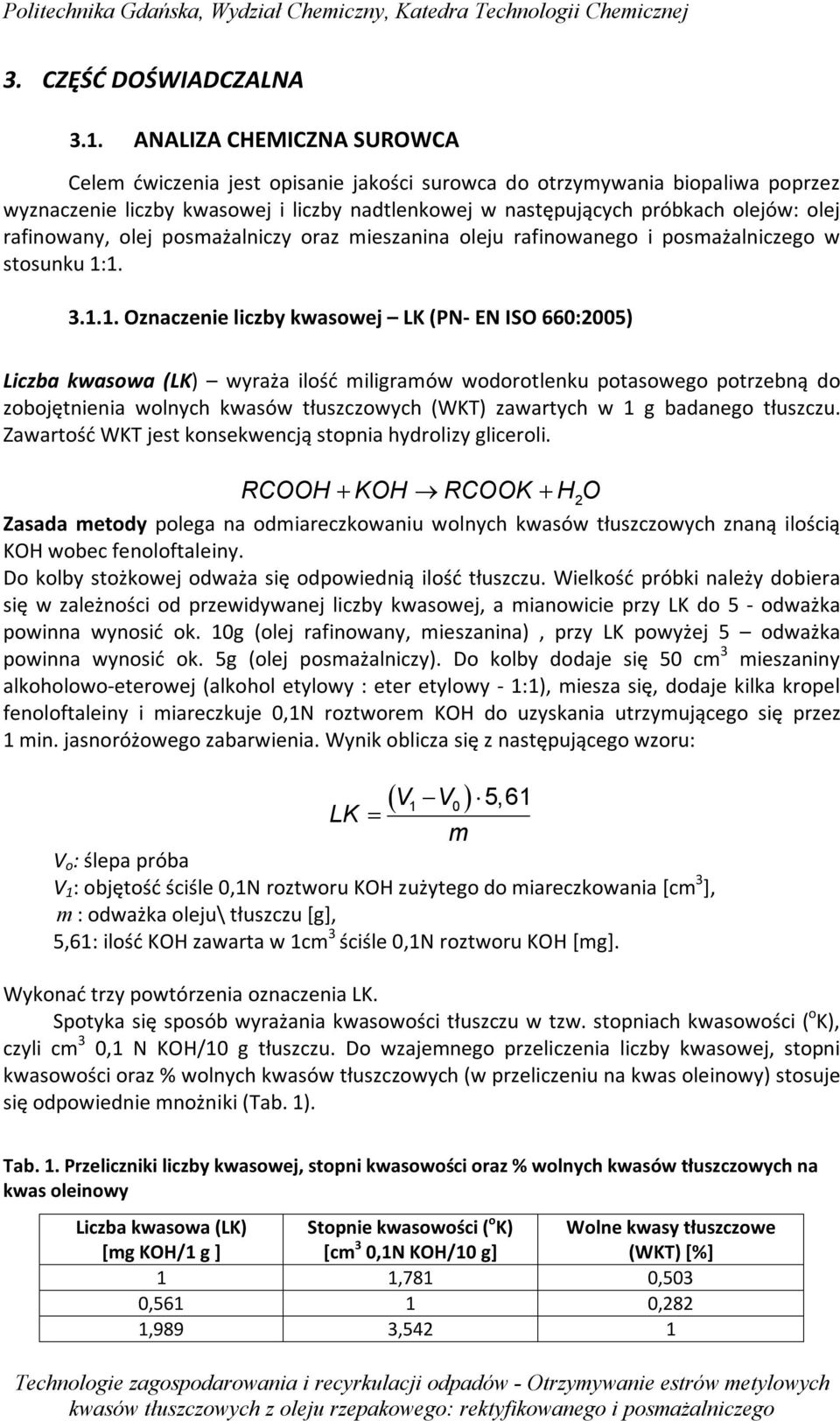 rafinowany, olej posmażalniczy oraz mieszanina oleju rafinowanego i posmażalniczego w stosunku 1: