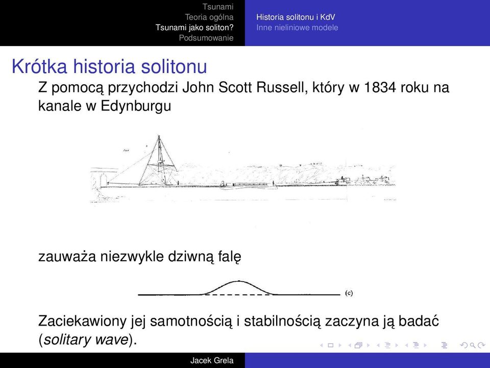 roku na kanale w Edynburgu zauważa niezwykle dziwna falę