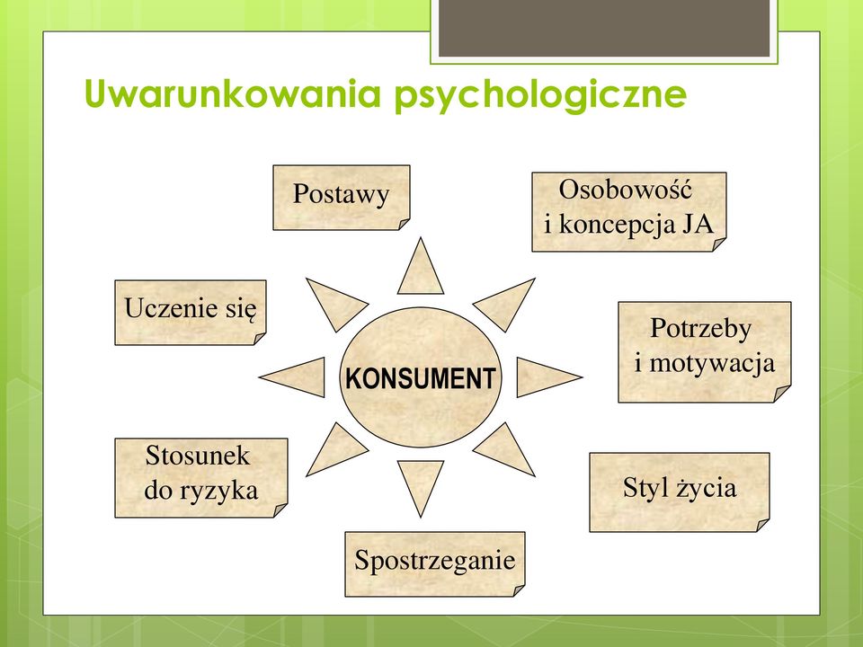 KONSUMENT Potrzeby i motywacja