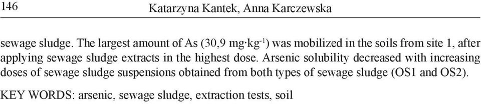 sewage sludge extracts in the highest dose.