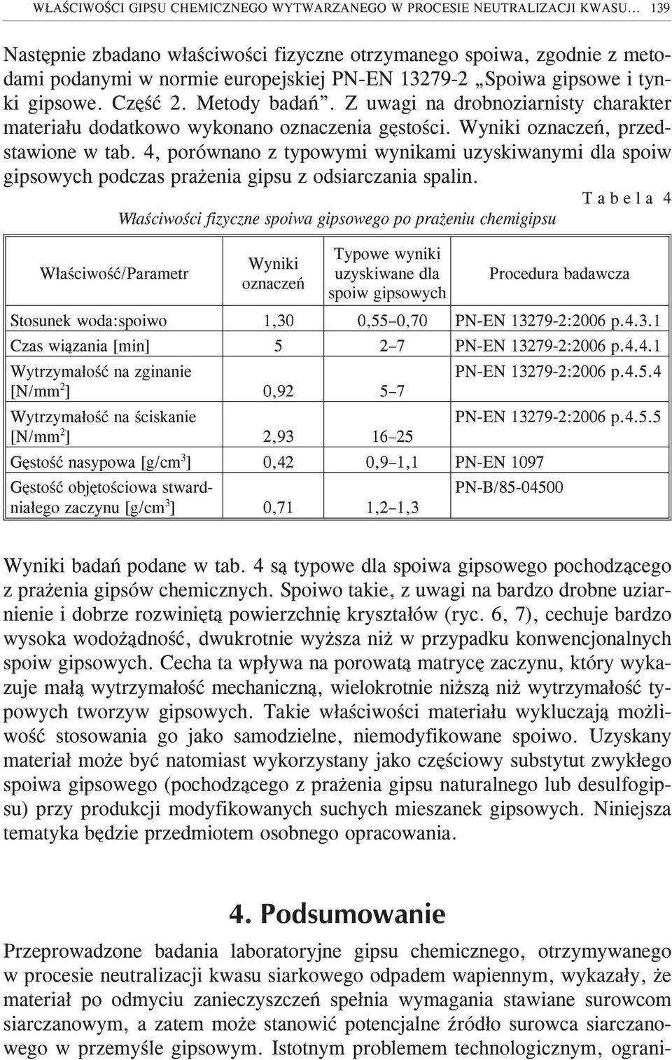 Z uwagi na drobnoziarnisty charakter materia³u dodatkowo wykonano oznaczenia gêstoœci. Wyniki oznaczeñ, przedstawione w tab.