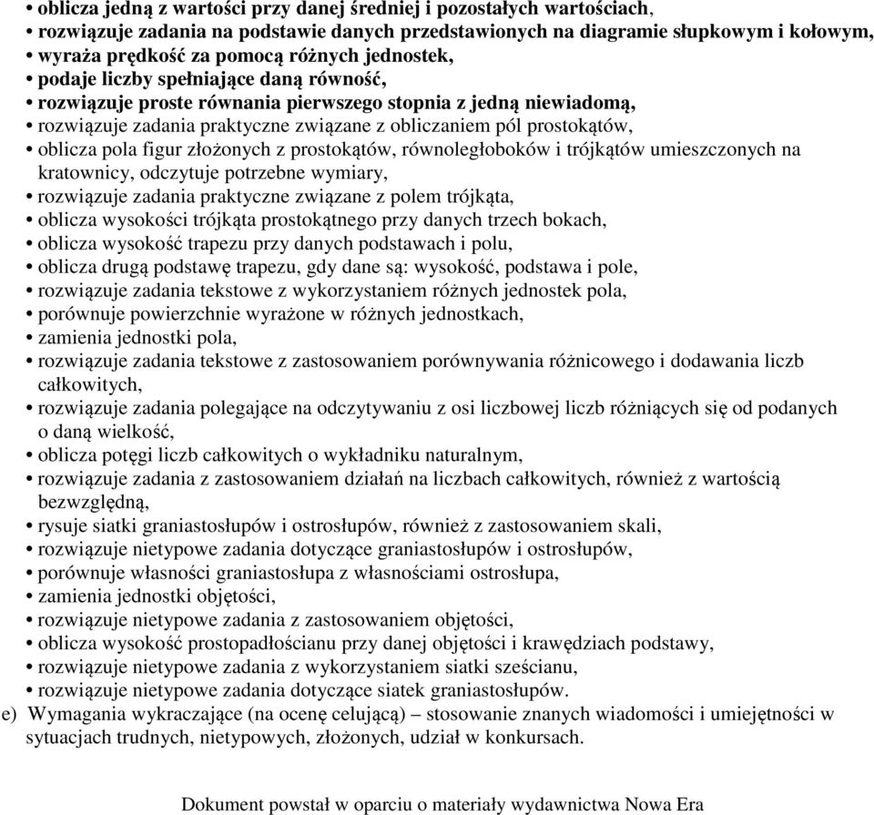 figur złożonych z prostokątów, równoległoboków i trójkątów umieszczonych na kratownicy, odczytuje potrzebne wymiary, rozwiązuje zadania praktyczne związane z polem trójkąta, oblicza wysokości