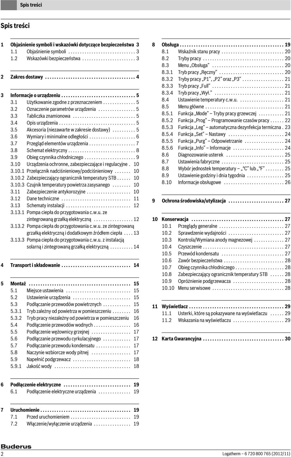 .......................... 5 3.4 Opis urządzenia................................. 5 3.5 Akcesoria (niezawarte w zakresie dostawy).......... 5 3.6 Wymiary i minimalne odległości.................... 6 3.