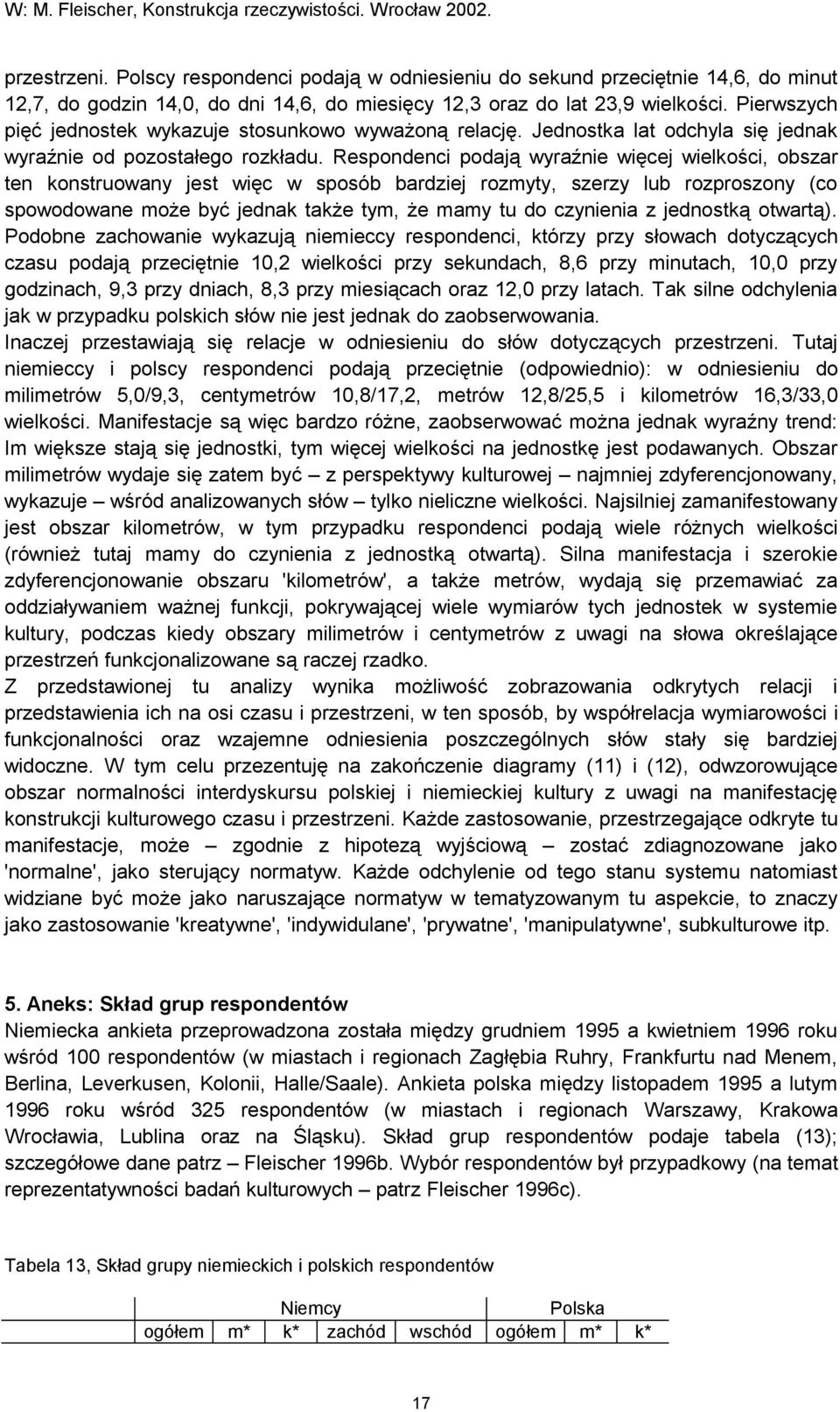 Respondenci podają wyraźnie więcej wielkości, obszar ten konstruowany jest więc w sposób bardziej rozmyty, szerzy lub rozproszony (co spowodowane może być jednak także tym, że mamy tu do czynienia z