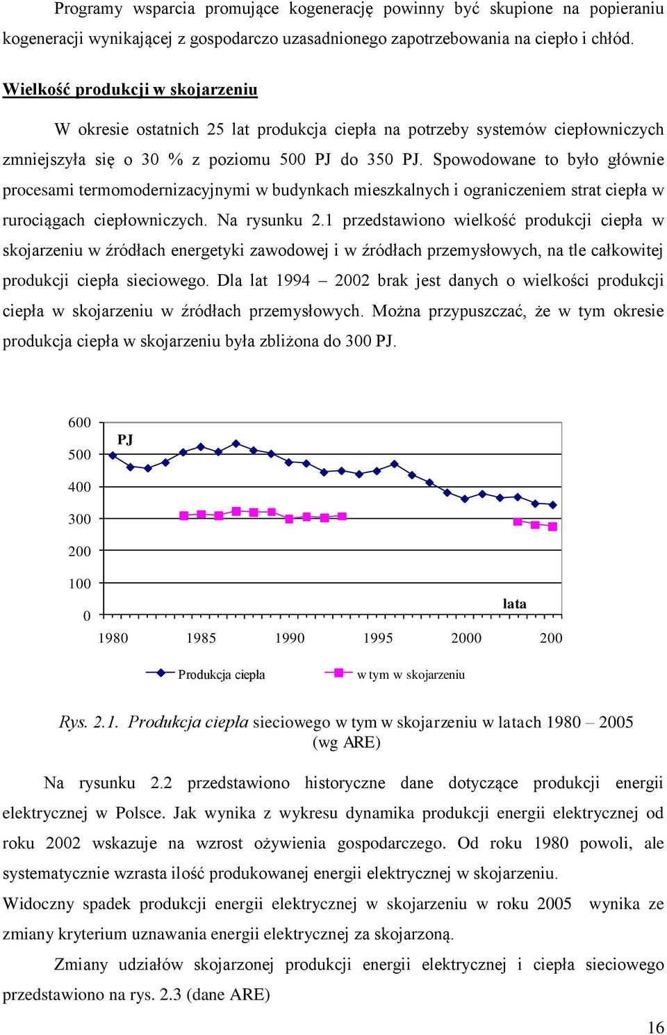 Spowodowane to było głównie procesami termomodernizacyjnymi w budynkach mieszkalnych i ograniczeniem strat ciepła w rurociągach ciepłowniczych. Na rysunku 2.