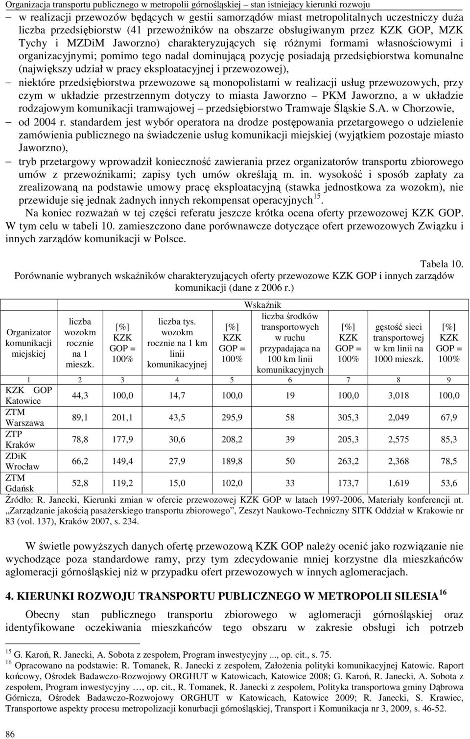 dominującą pozycję posiadają przedsiębiorstwa komunalne (największy udział w pracy eksploatacyjnej i przewozowej), niektóre przedsiębiorstwa przewozowe są monopolistami w realizacji usług