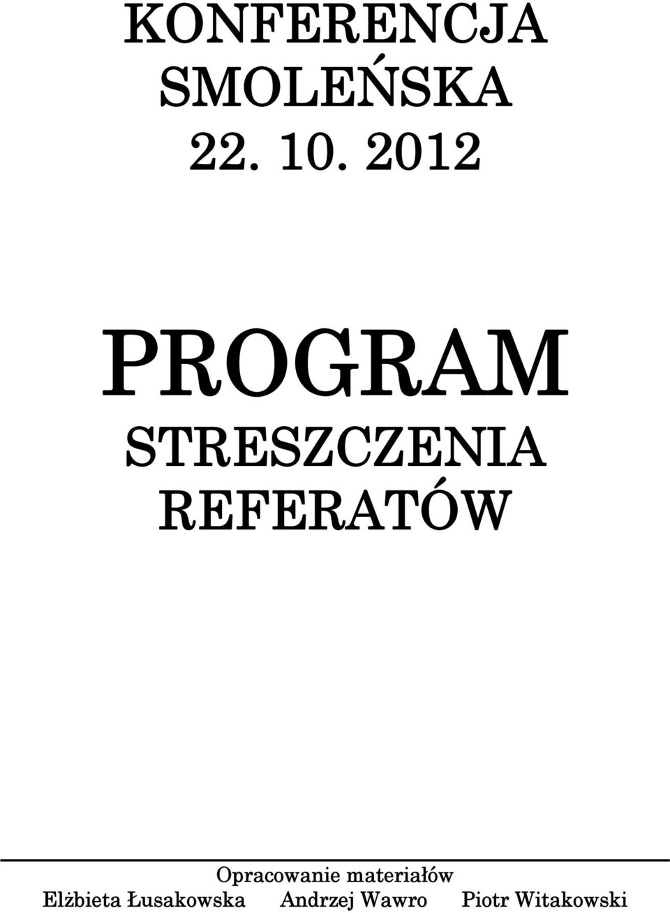 REFERATÓW Opracowanie materiałów