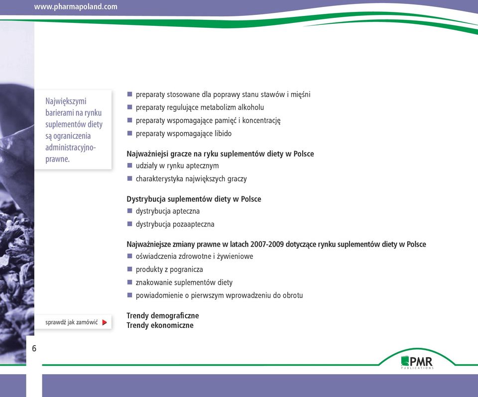 gracze na ryku suplementów diety w Polsce udziały w rynku aptecznym charakterystyka największych graczy Dystrybucja suplementów diety w Polsce dystrybucja apteczna dystrybucja