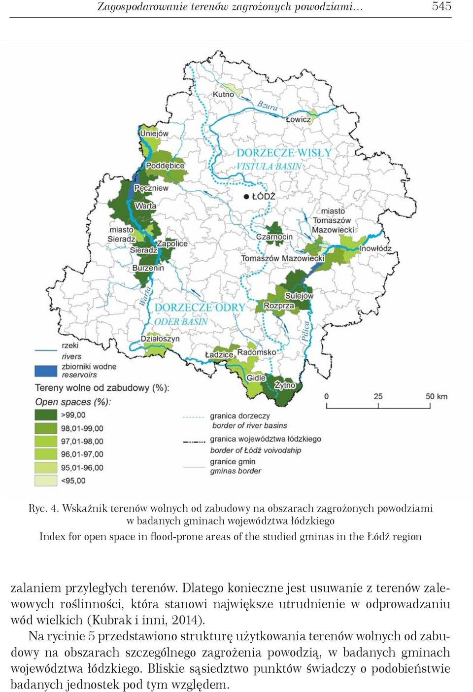 gminas in the Łódź region zalaniem przyległych terenów.