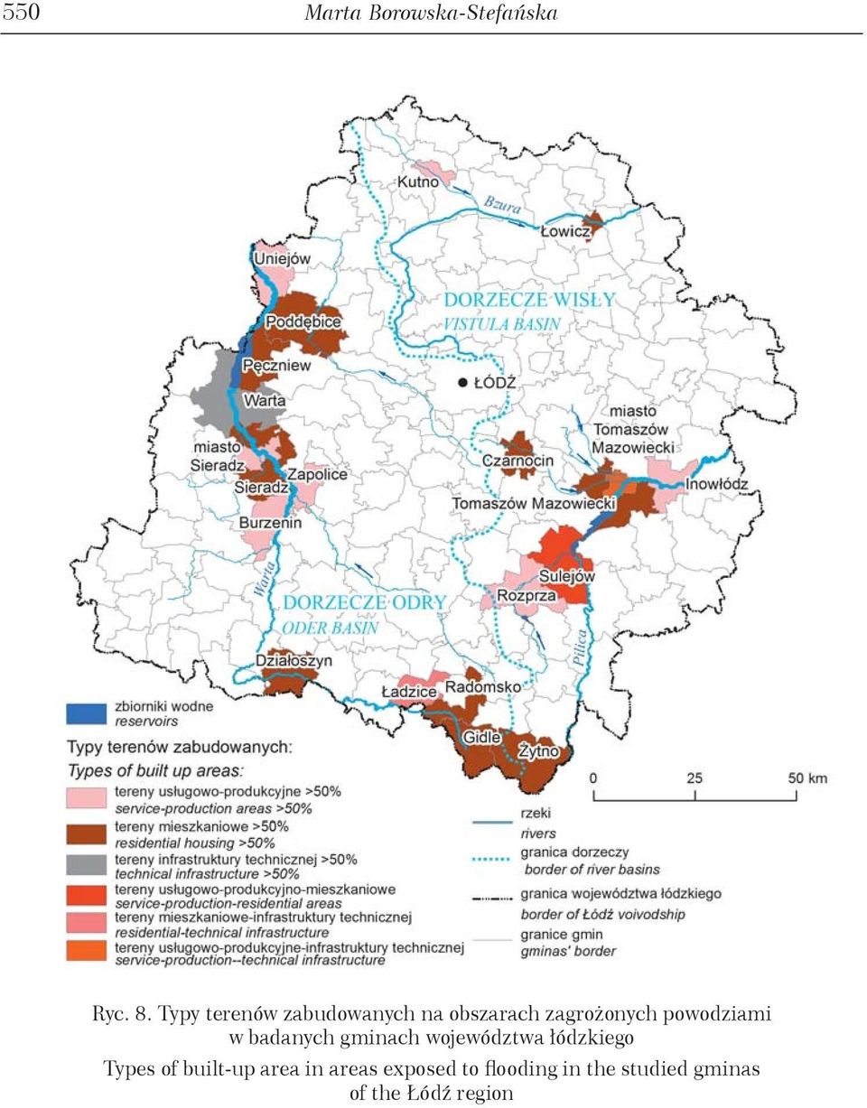 powodziami w badanych gminach województwa łódzkiego Types