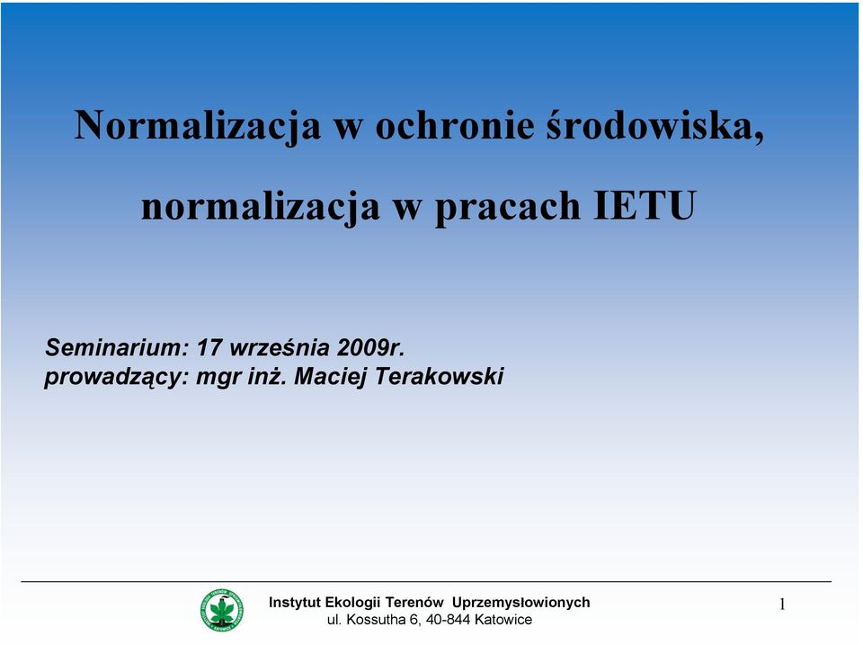 pracach IETU Seminarium: 17