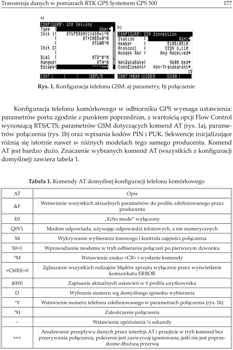 Konfiguracja telefonu GSM: a) parametry, b) po czenie Konfiguracja telefonu komórkowego w odbiorniku GPS wymaga ustawienia: parametrów portu zgodnie z punktem poprzednim, z warto ci opcji Flow