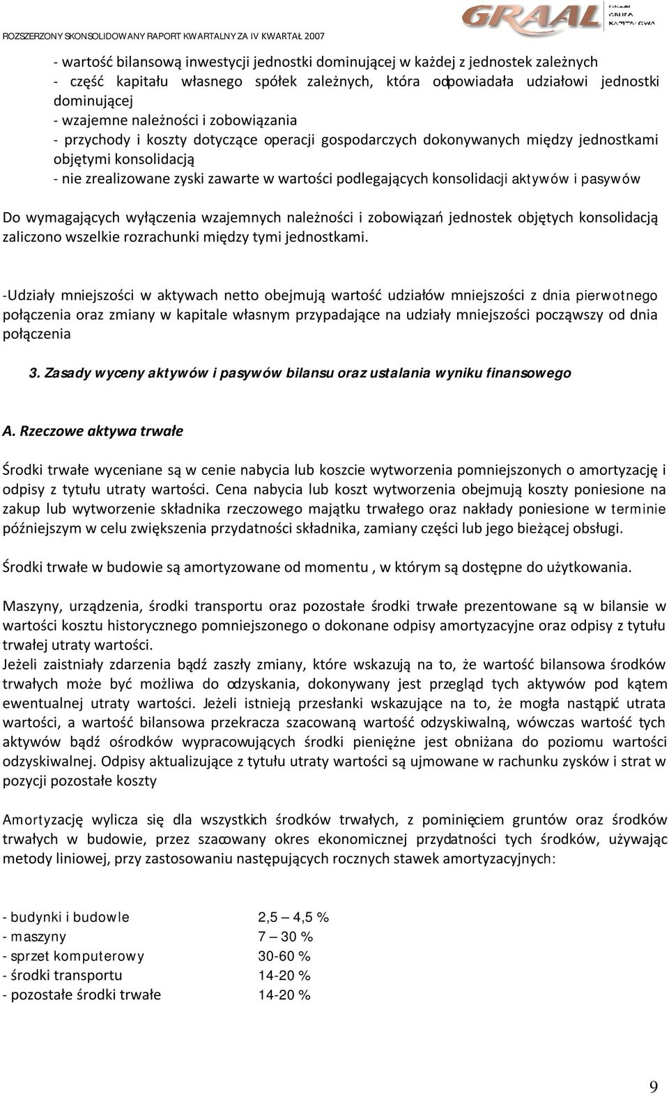 aktywów i pasywów Do wymagających wyłączenia wzajemnych należności i zobowiązań jednostek objętych konsolidacją zaliczono wszelkie rozrachunki między tymi jednostkami.