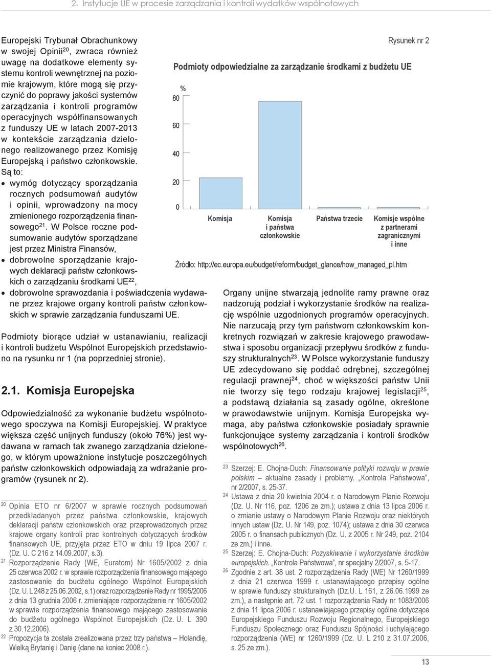 zarządzania dzielonego realizowanego przez Komisję 40 Europejską i państwo członkowskie.