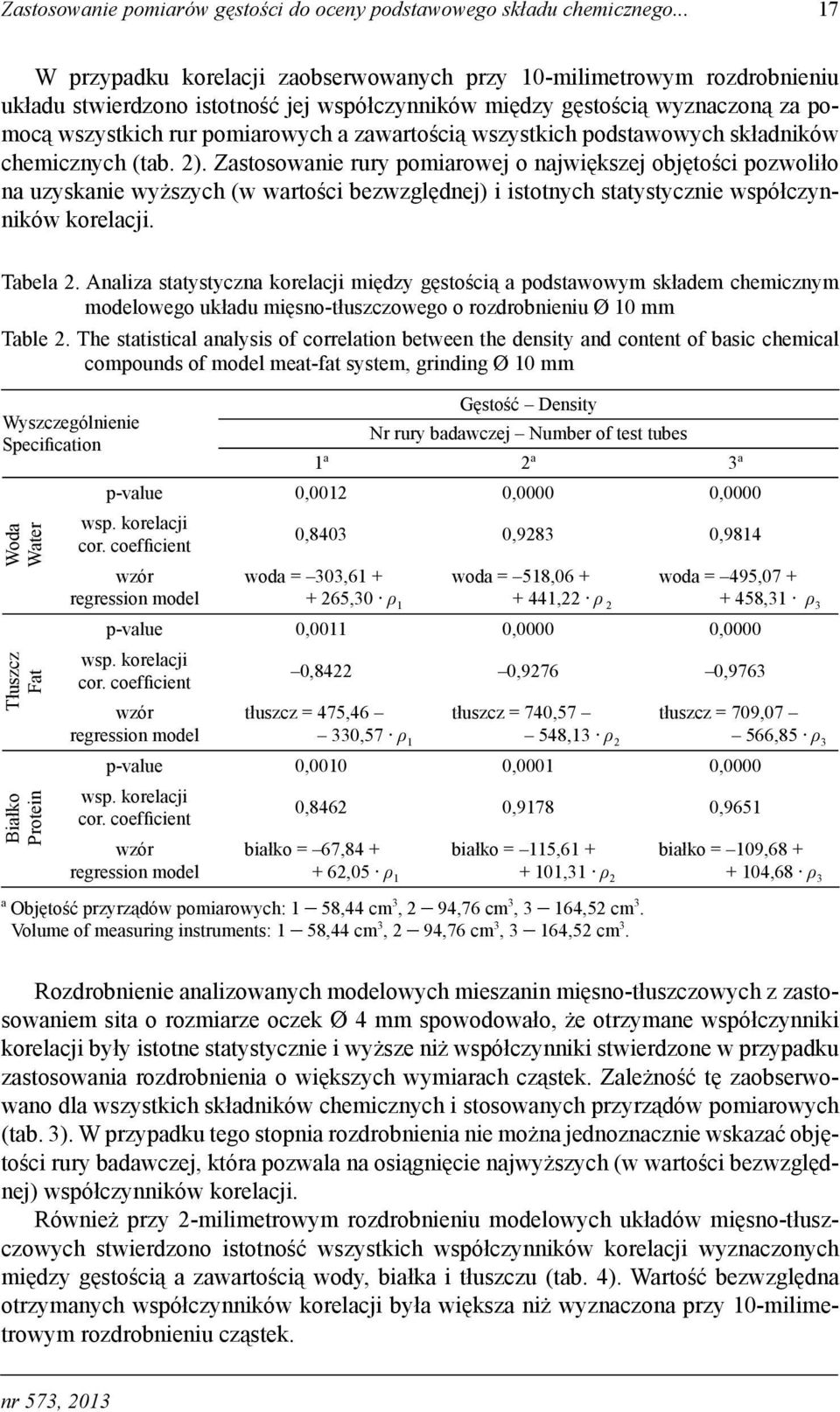 zawartością wszystkich podstawowych składników chemicznych (tab. 2).