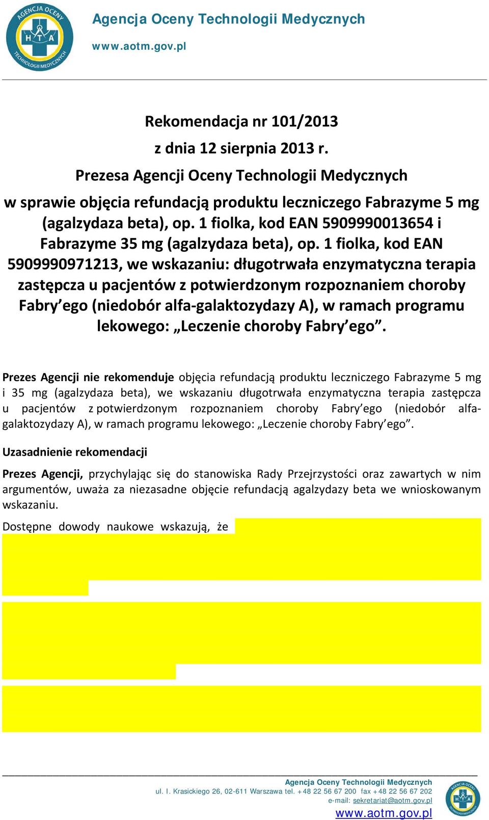 1 fiolka, kod EAN 5909990013654 i Fabrazyme 35 mg (agalzydaza beta), op.