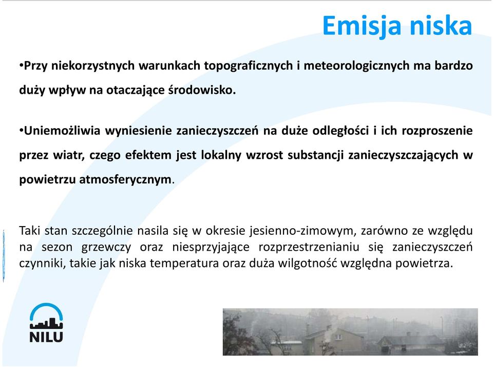 zanieczyszczających w powietrzu atmosferycznym.