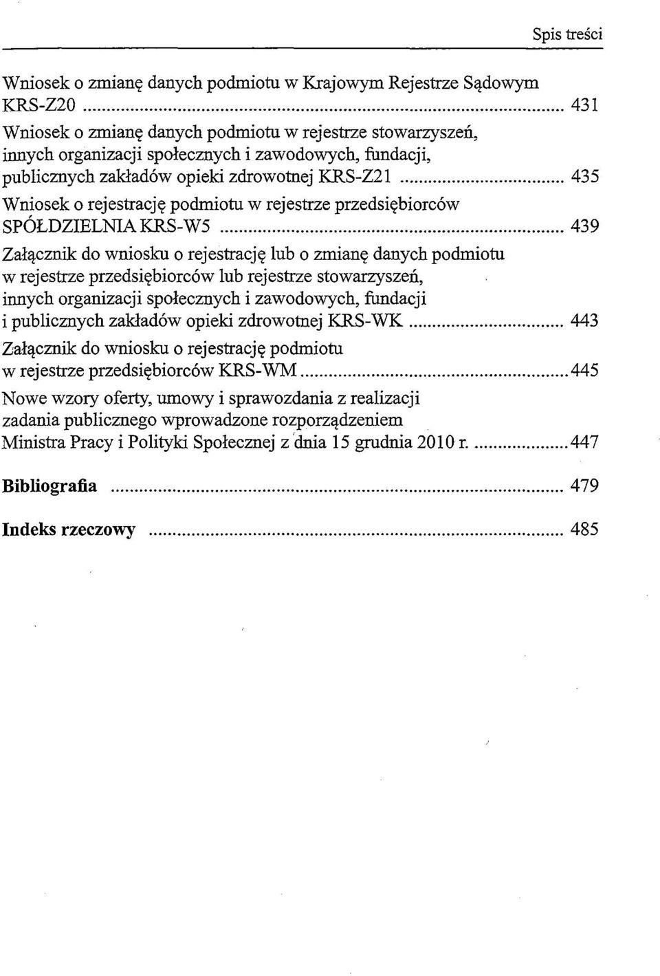 .. 435 Wniosek o rejestrację podmiotu w rejestrze przedsiębiorców SPÓŁDZIELNIA KRS-W5.