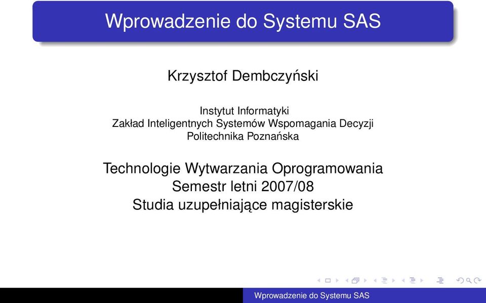 Politechnika Poznańska Technologie Wytwarzania