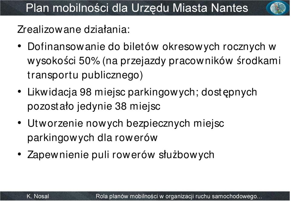 publicznego) Likwidacja 98 miejsc parkingowych; dostępnych pozostało jedynie 38 miejsc