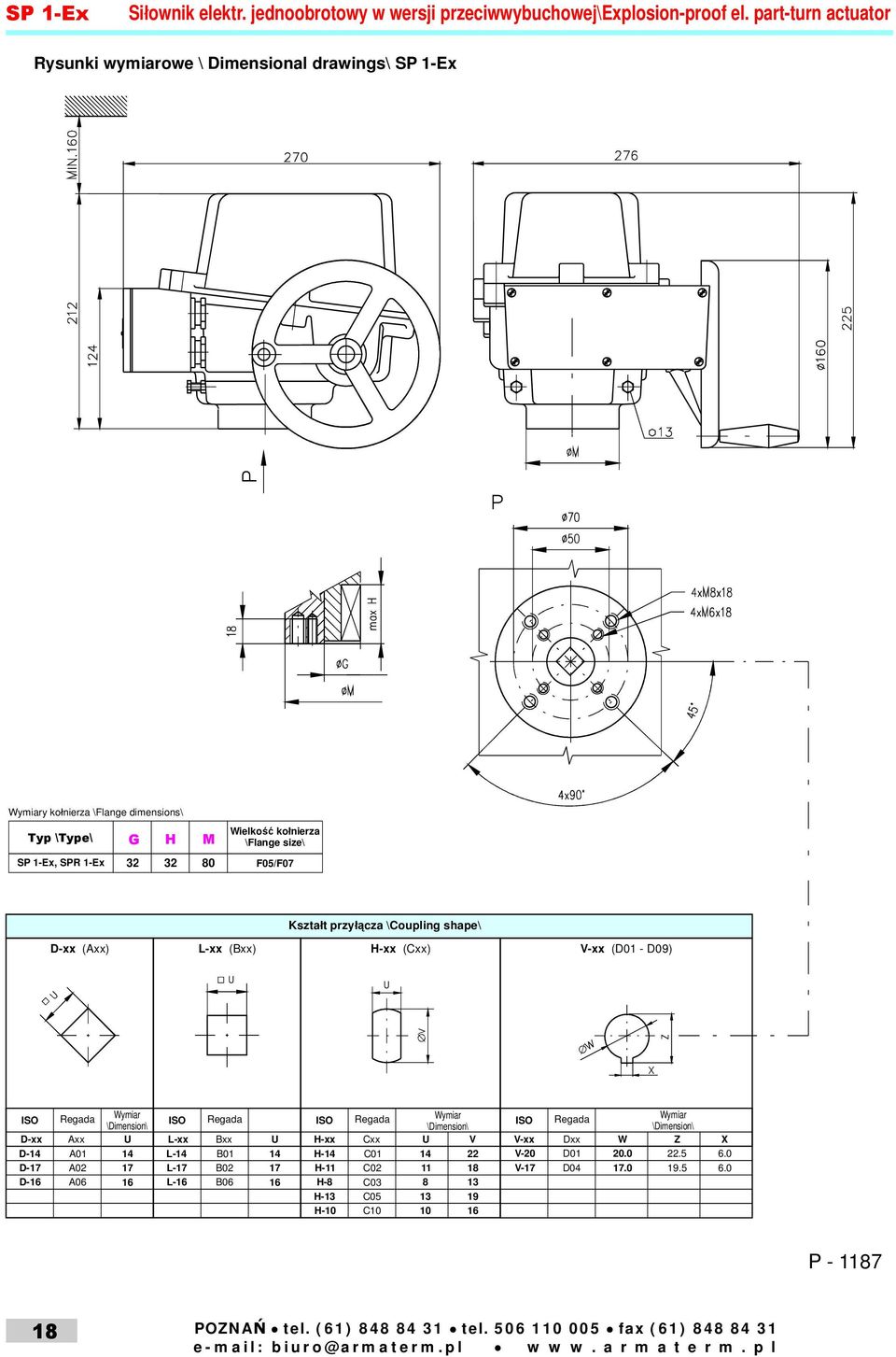 \Flange size\ 32 32 80 F05/F07 Kształt przyłącza \Coupling shape\ D-xx (xx) L-xx (Bxx) H-xx (Cxx) V-xx (D01 - D09) X Wymiar Wymiar Wymiar \Dimension\ \Dimension\