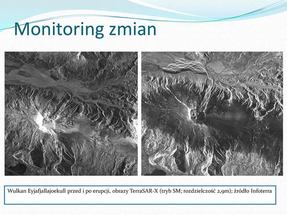 erupcji, obrazy TerraSAR-X