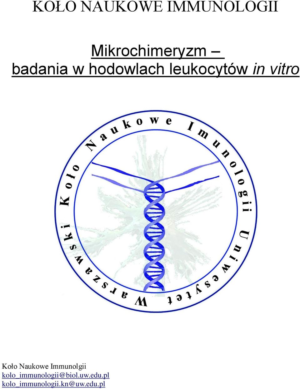 Koło Naukowe Immunolgii