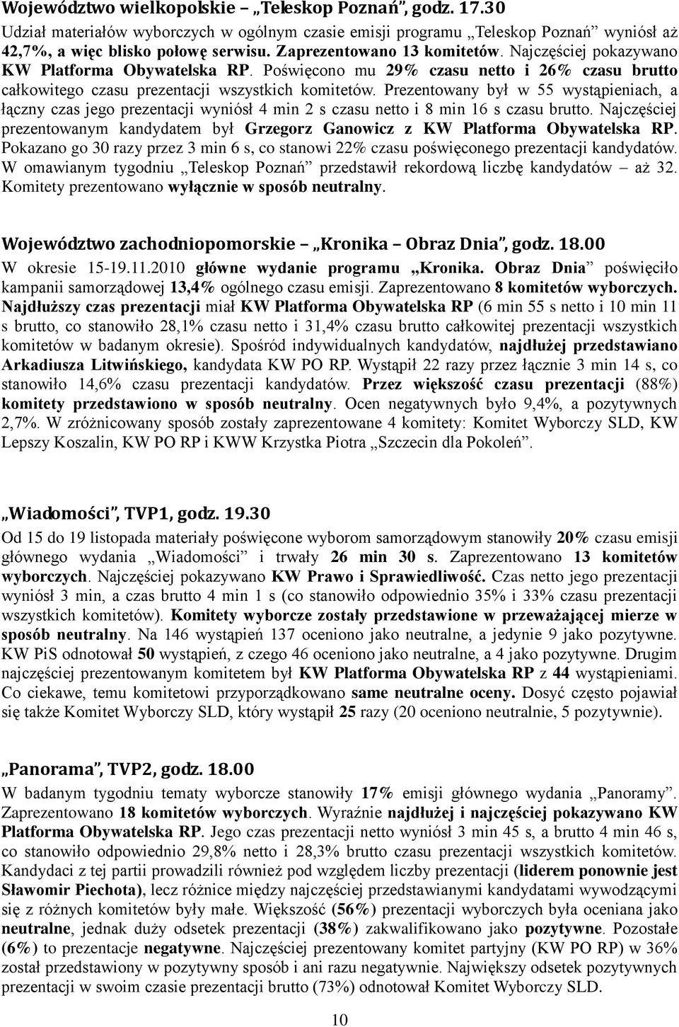 Prezentowany był w 55 wystąpieniach, a łączny czas jego prezentacji wyniósł 4 min 2 s czasu netto i 8 min 16 s czasu brutto.