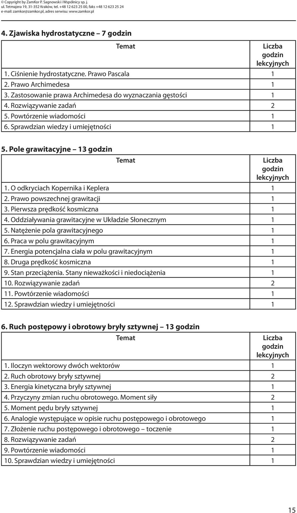 Prawo powszechnej grawitacji 1 3. Pierwsza prędkość kosmiczna 1 4. Oddziaływania grawitacyjne w Układzie Słonecznym 1 5. Natężenie pola grawitacyjnego 1 6. Praca w polu grawitacyjnym 1 7.