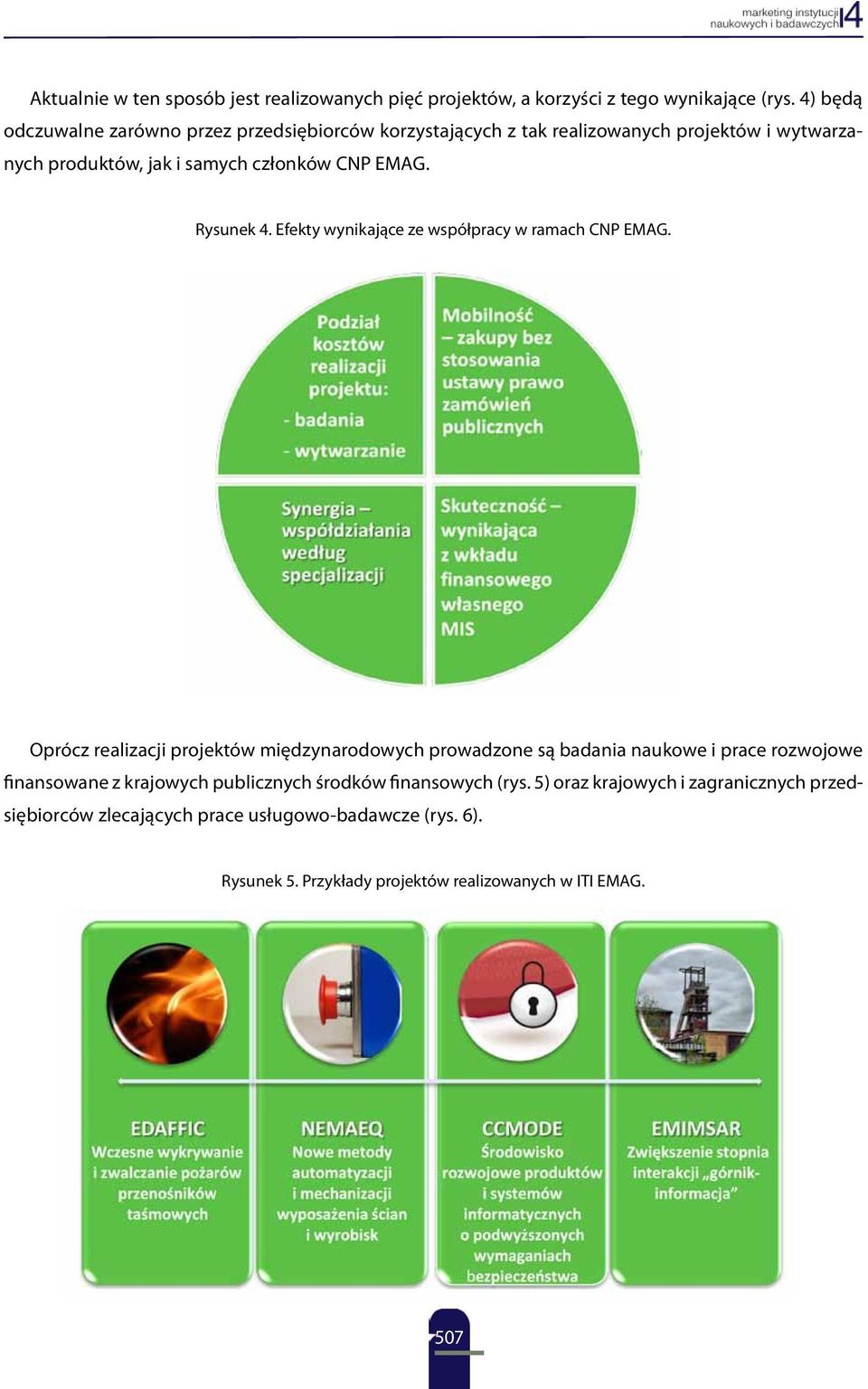 Rysunek 4. Efekty wynikające ze współpracy w ramach CNP EMAG.