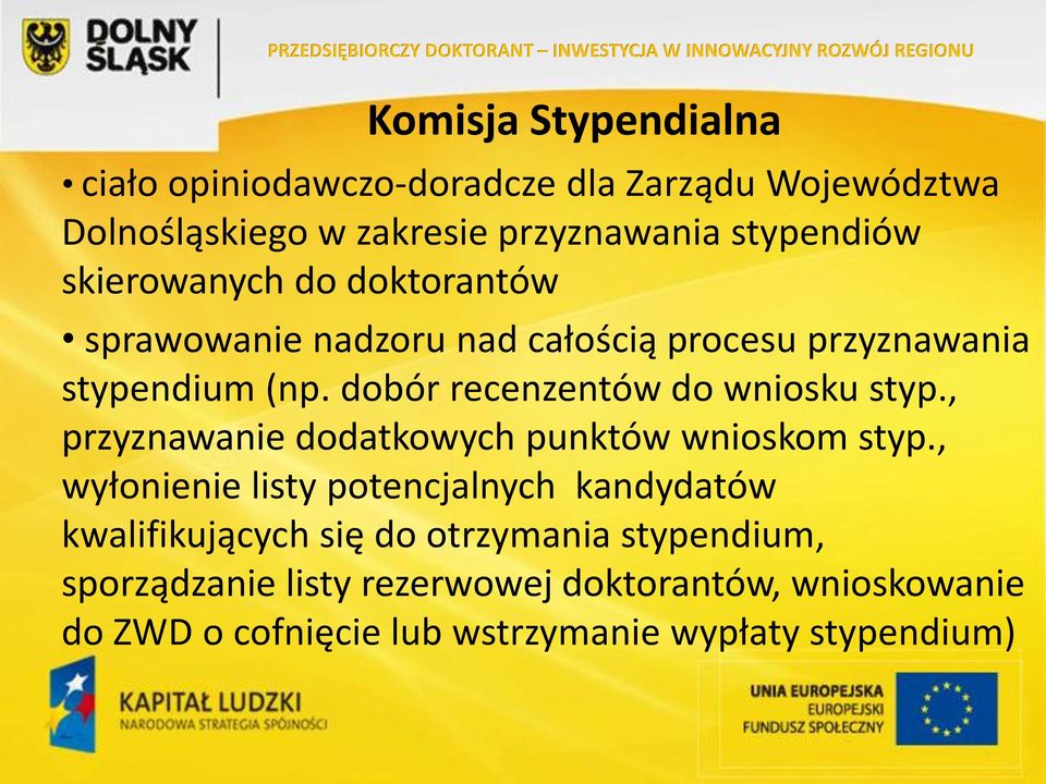 dobór recenzentów do wniosku styp., przyznawanie dodatkowych punktów wnioskom styp.