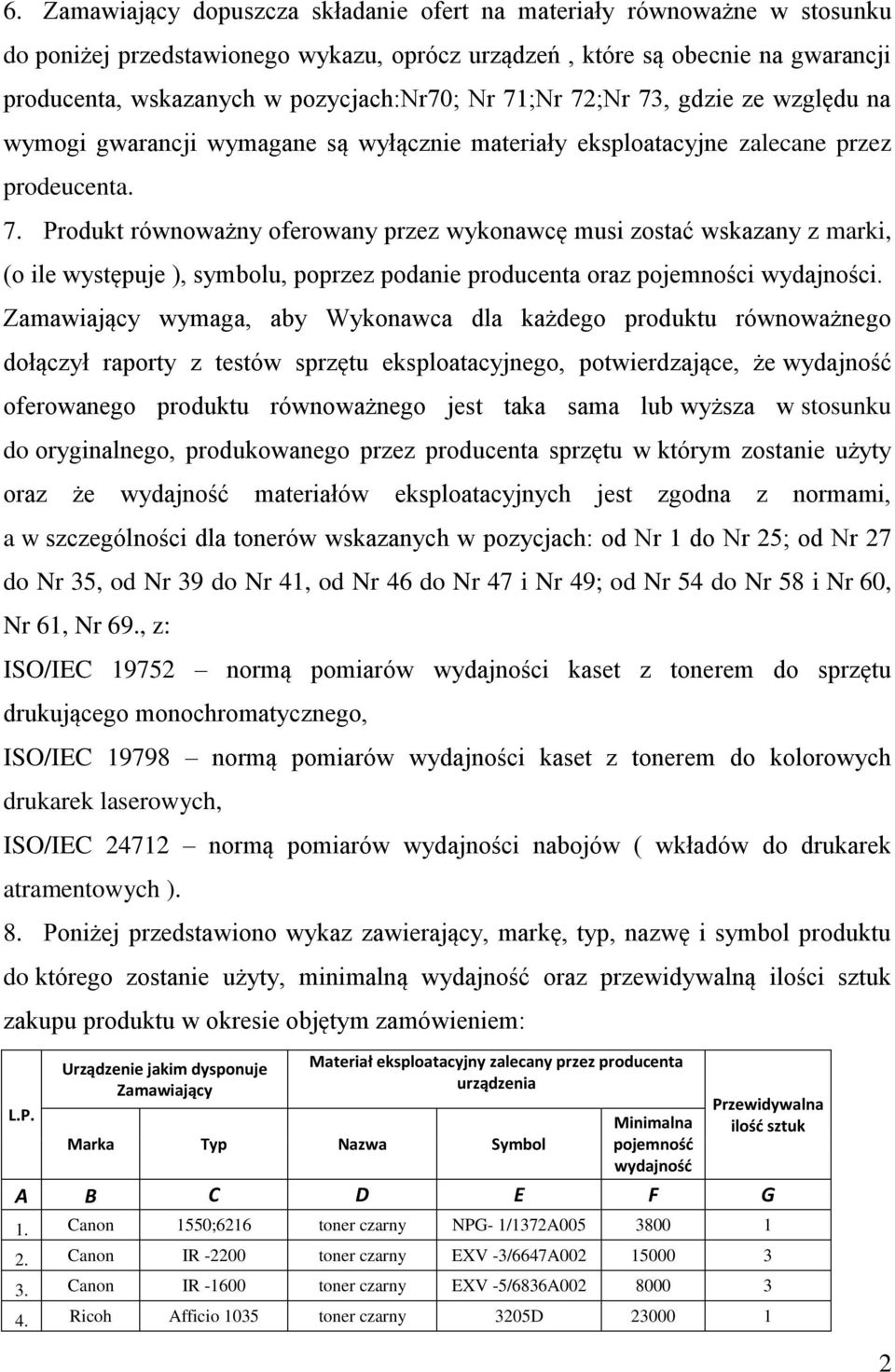 Zamawiający wymaga, aby Wykonawca dla każdego produktu równoważnego dołączył raporty z testów sprzętu eksploatacyjnego, potwierdzające, że wydajność oferowanego produktu równoważnego jest taka sama