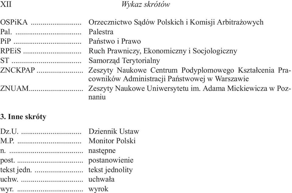 .. Zeszyty Naukowe Centrum Podyplomowego Kszta³cenia Pracowników Administracji Pañstwowej w Warszawie ZNUAM.