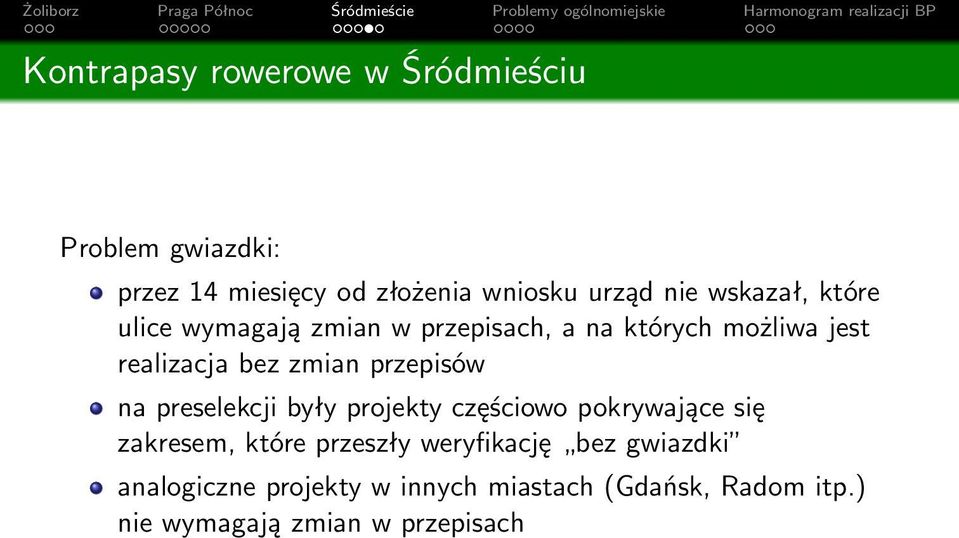 przepisów na preselekcji były projekty częściowo pokrywające się zakresem, które przeszły