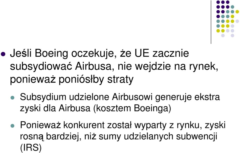 generuje ektr zyki dl Airu (koztem Boeing) Poniew konkurent